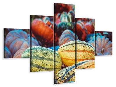 5-piece-canvas-print-pumpkin-types