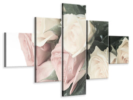 5-piece-canvas-print-romantic-rose