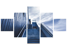 5-piece-canvas-print-steep-stairs