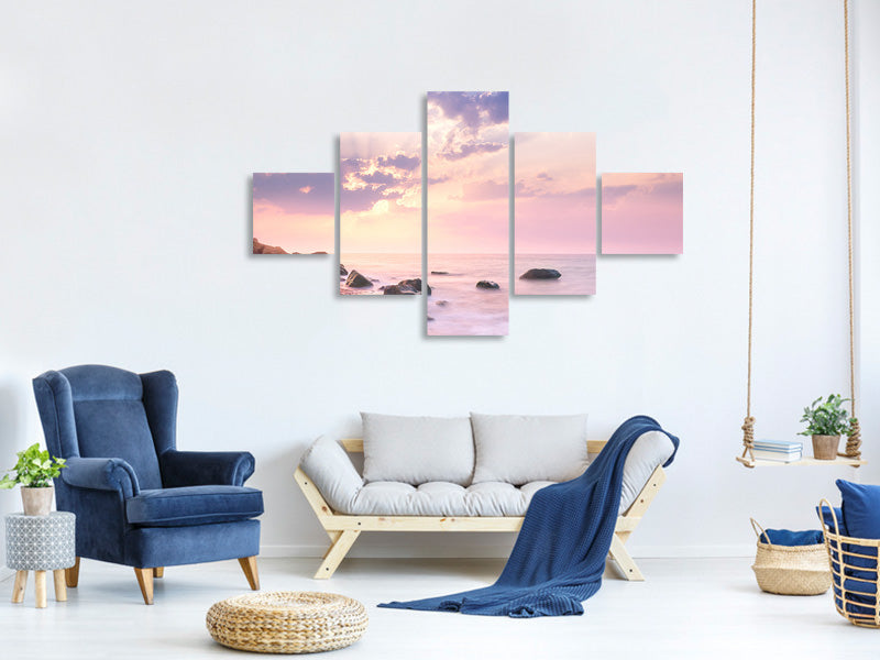 5-piece-canvas-print-sunrise-at-sea