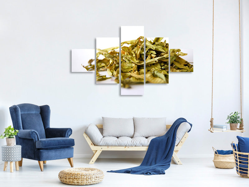 5-piece-canvas-print-tea-leaves