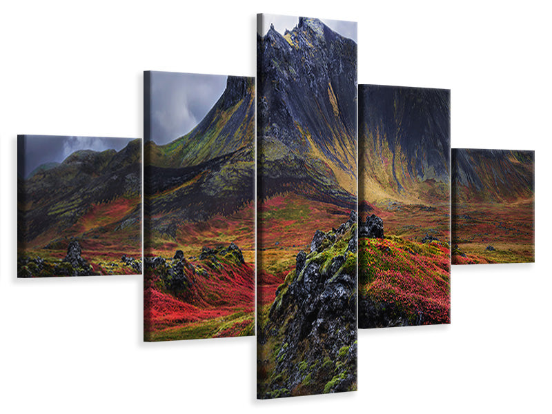 5-piece-canvas-print-the-lady-of-snaefellsnes