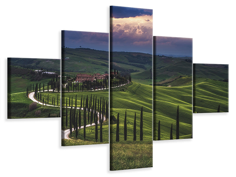 5-piece-canvas-print-tuscany-crete-senesi