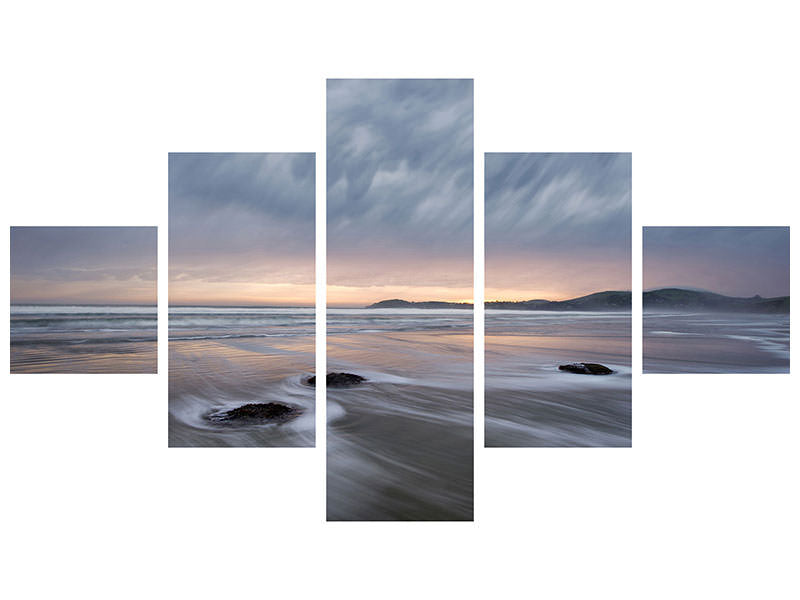 5-piece-canvas-print-windy-dawn-at-koekohe-beach
