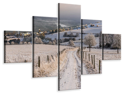 5-piece-canvas-print-winter-wonderland