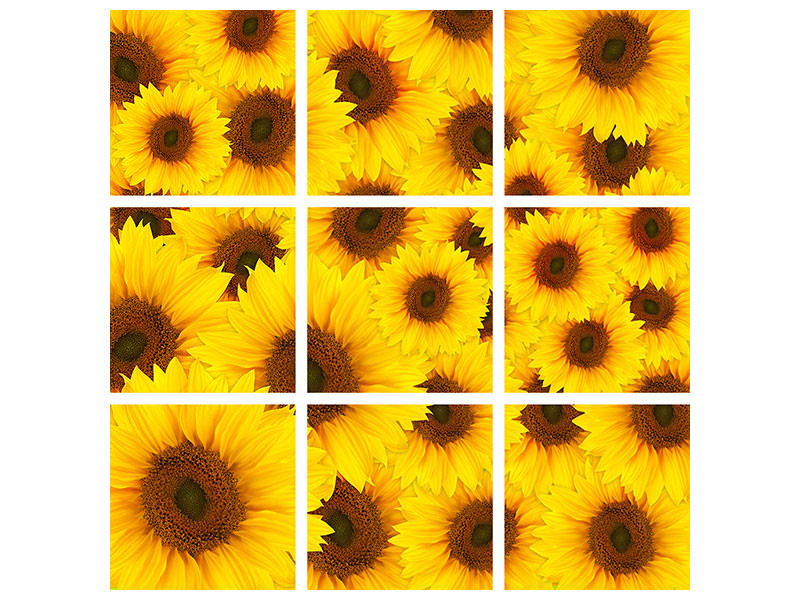 9-piece-canvas-print-a-bouquet-sunflower