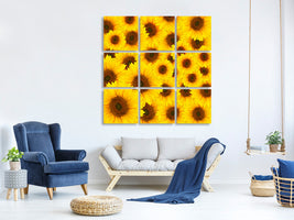 9-piece-canvas-print-a-bouquet-sunflower