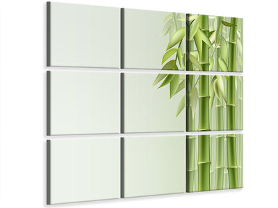 9-piece-canvas-print-green-bamboo