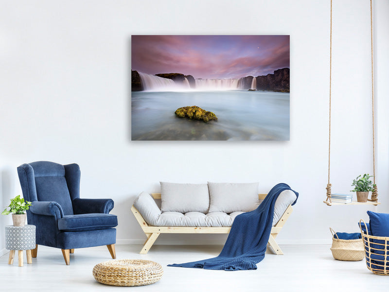 canvas-print-godafoss-and-the-moon