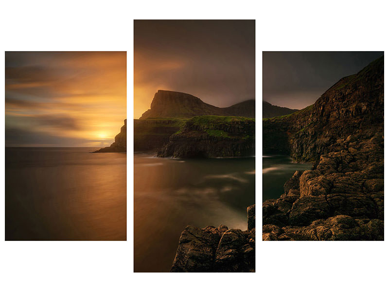 modern-3-piece-canvas-print-arnafjall-sunset