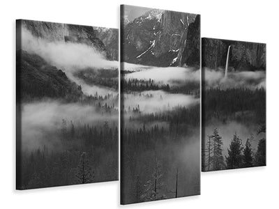 modern-3-piece-canvas-print-fog-floating-in-yosemite-valley