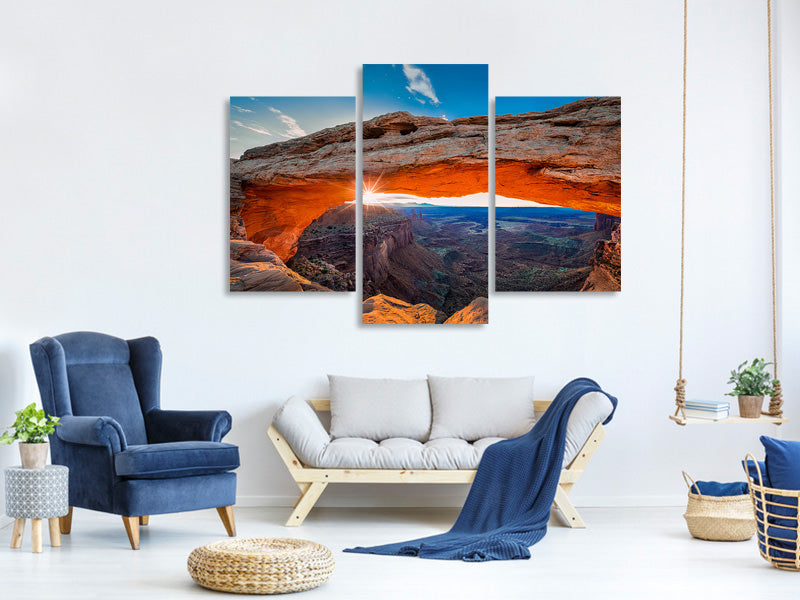 modern-3-piece-canvas-print-sunrise-at-mesa-arch