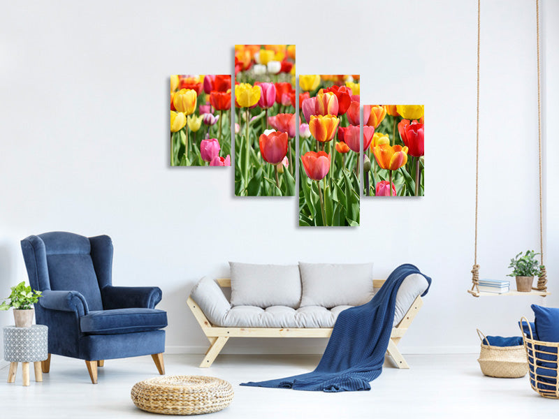 modern-4-piece-canvas-print-a-colorful-tulip-field