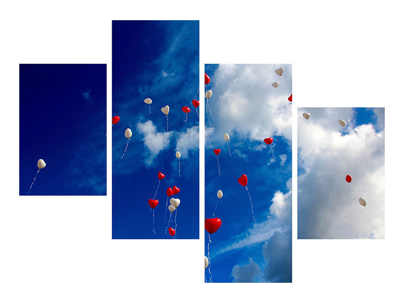 modern-4-piece-canvas-print-a-sky-full-of-hearts