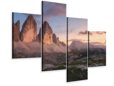 modern-4-piece-canvas-print-an-evening-in-the-dolomites