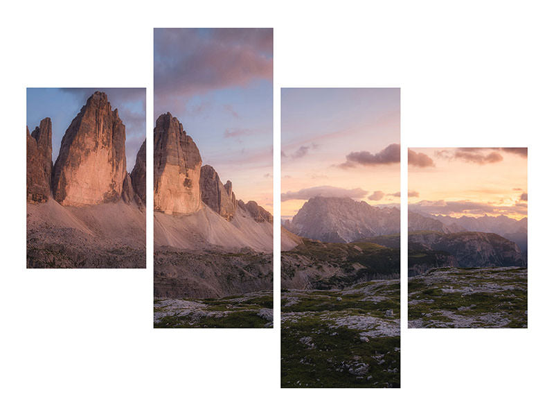 modern-4-piece-canvas-print-an-evening-in-the-dolomites
