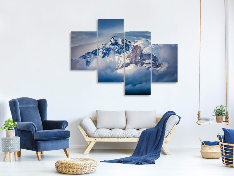 modern-4-piece-canvas-print-annapurna-range