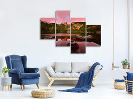 modern-4-piece-canvas-print-bear-lake-sunrise