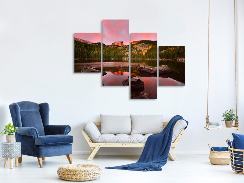 modern-4-piece-canvas-print-bear-lake-sunrise