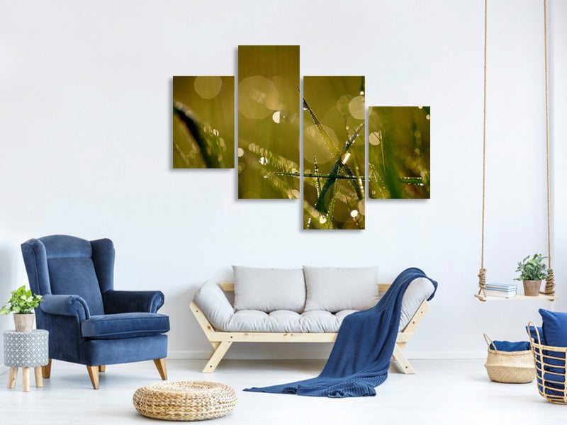 modern-4-piece-canvas-print-dew-in-the-morning