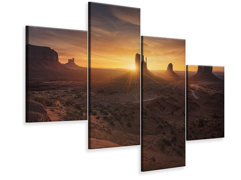 modern-4-piece-canvas-print-monument-sunrise