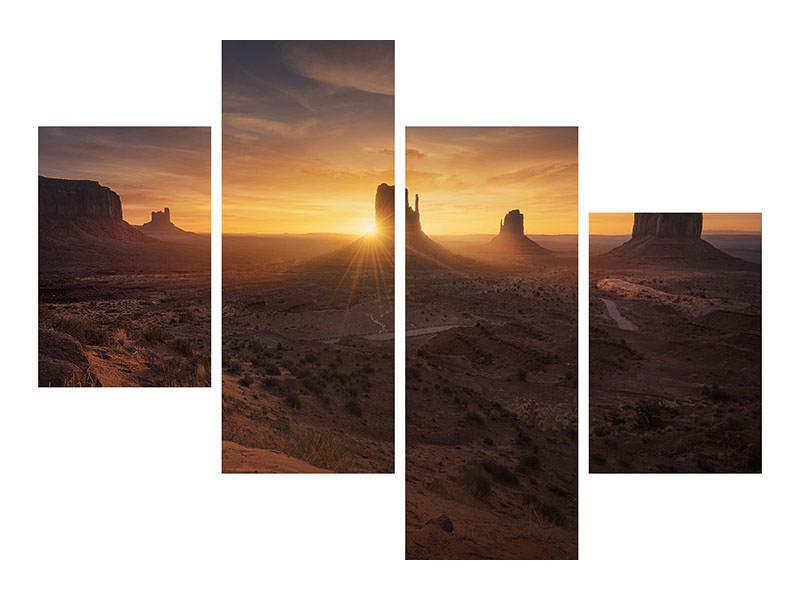 modern-4-piece-canvas-print-monument-sunrise