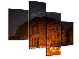 modern-4-piece-canvas-print-petra-by-night