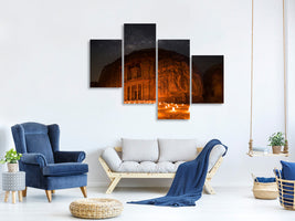 modern-4-piece-canvas-print-petra-by-night