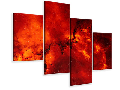 modern-4-piece-canvas-print-red-starry-sky