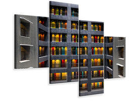 modern-4-piece-canvas-print-the-colored-doors