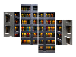 modern-4-piece-canvas-print-the-colored-doors