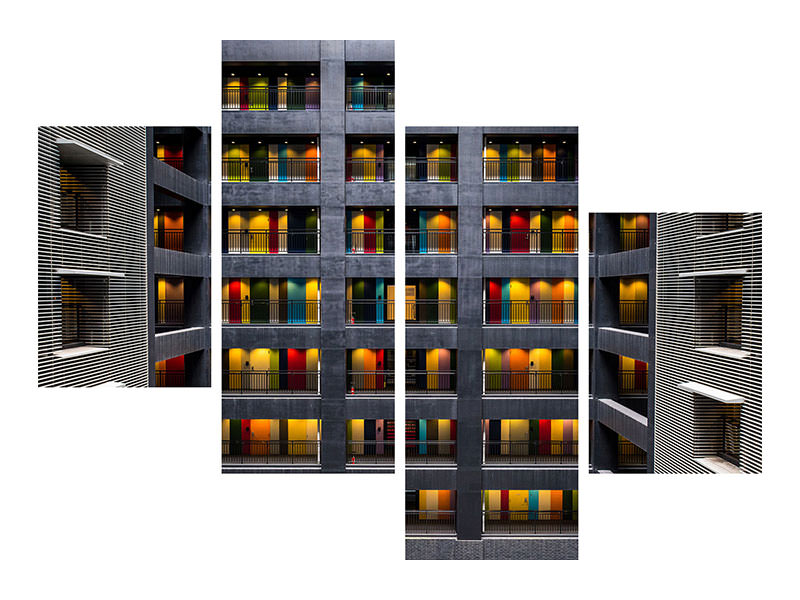 modern-4-piece-canvas-print-the-colored-doors