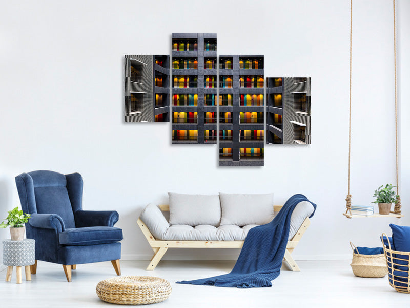 modern-4-piece-canvas-print-the-colored-doors