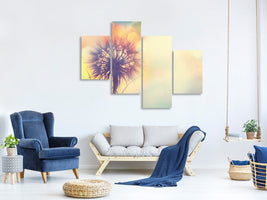 modern-4-piece-canvas-print-the-dandelion-in-the-light