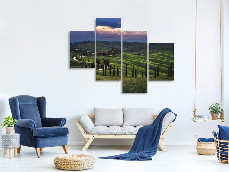 modern-4-piece-canvas-print-tuscany-crete-senesi
