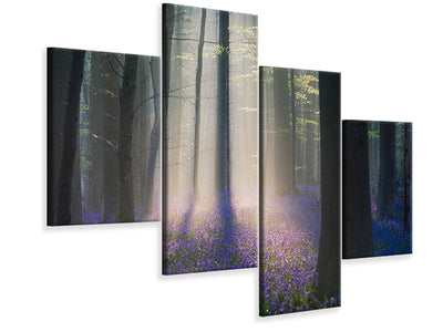 modern-4-piece-canvas-print-velvet-light