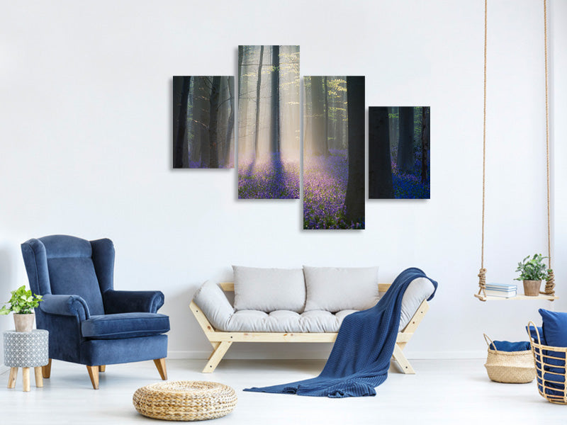 modern-4-piece-canvas-print-velvet-light
