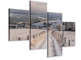 modern-4-piece-canvas-print-winter-wonderland