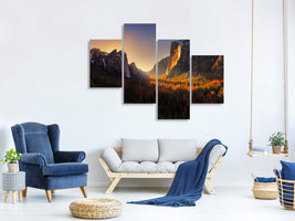 modern-4-piece-canvas-print-yosemite-firefall