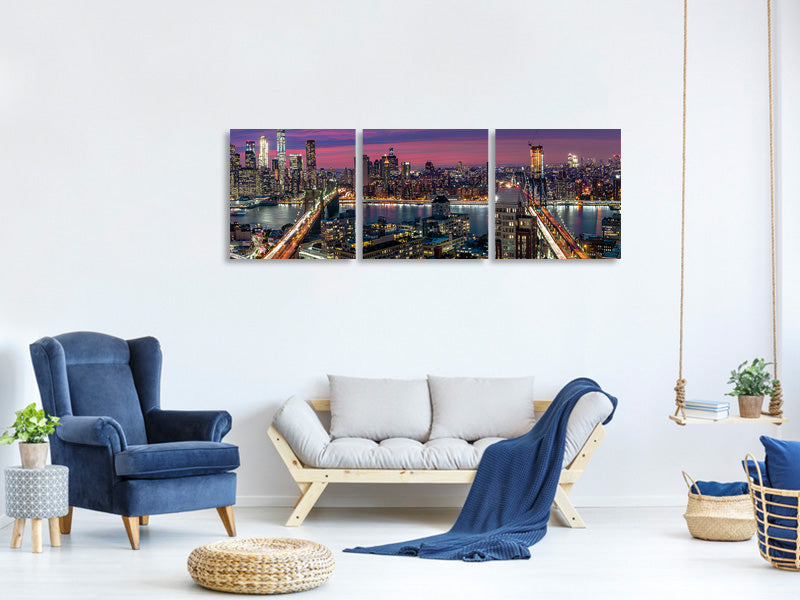 panoramic-3-piece-canvas-print-manhattan-skyline-during-beautiful-sunset