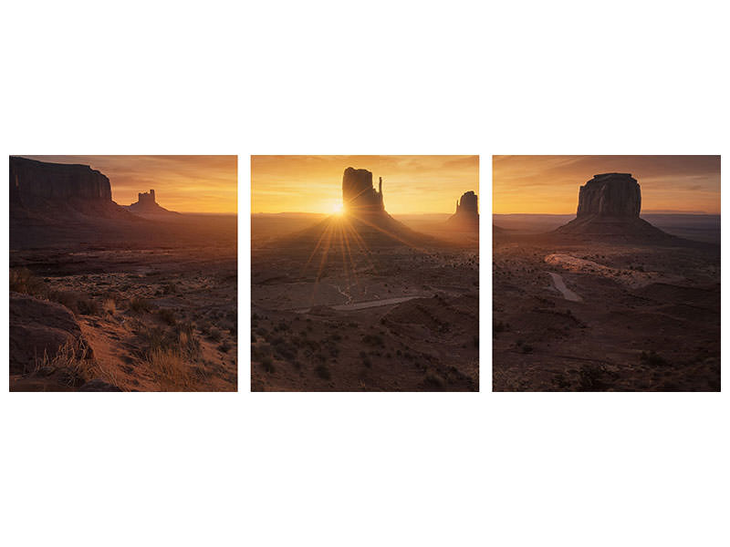 panoramic-3-piece-canvas-print-monument-sunrise