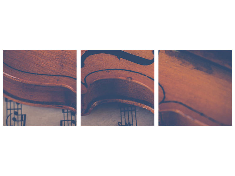 panoramic-3-piece-canvas-print-old-violin