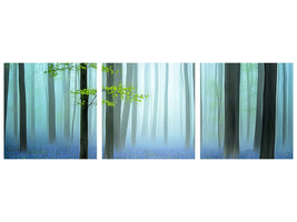 panoramic-3-piece-canvas-print-the-blue-forest