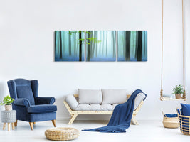 panoramic-3-piece-canvas-print-the-blue-forest