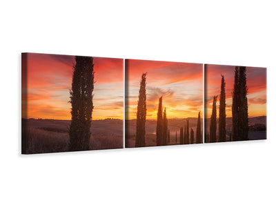 panoramic-3-piece-canvas-print-tuscany-sunset