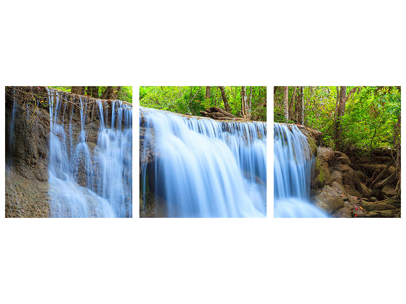 panoramic-3-piece-canvas-print-waterfall-si-nakharin
