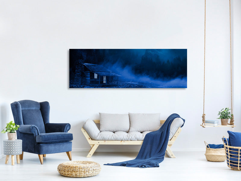 panoramic-canvas-print-at-night-in-the-woods
