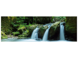 panoramic-canvas-print-falling-water-in-the-wood
