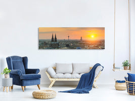 panoramic-canvas-print-skyline-cologne-at-sunset